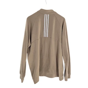 Suéter de golf Adidas 1/4 cremallera tejido beige talla extra grande para hombre - Imagen 1 de 7