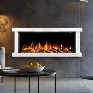 Triora Floating 3 Sided Wall Mounted Electric Fireplace - Smartphone Control - Picture 1 of 11