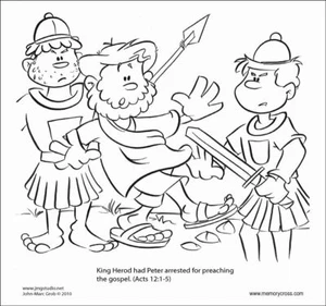 God frees Peter From Prison - 12/Pk Size: 6 x 6 - Picture 1 of 8