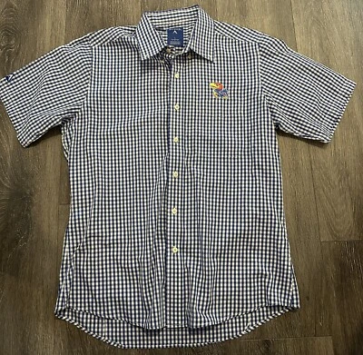 Kansas Jayhawks Antigua Oxford Camisa Abotonada Manga Camisa a Cuadros Talla Grande Foto 1 de 4