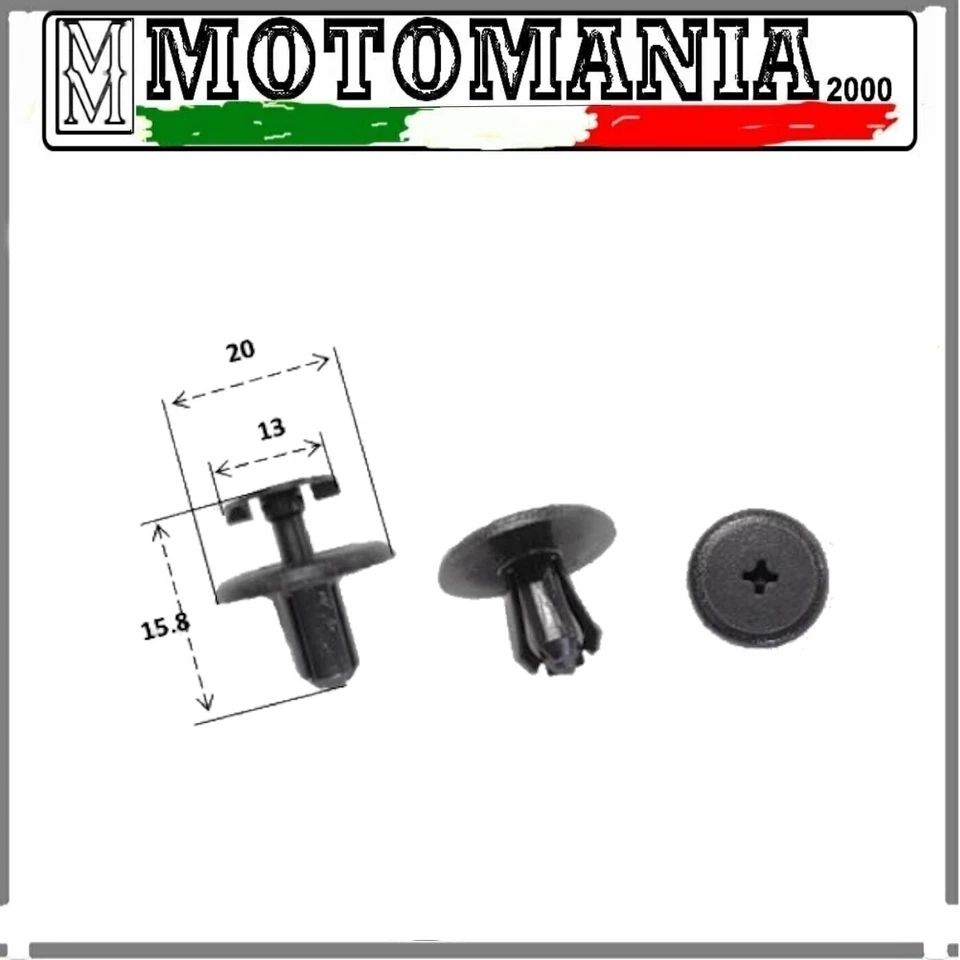 RIVETTO IN PLASTICA YAMAHA YP250R X-MAX / YP400 MAJESTY / XP530-A T-MAX SX-DX - Immagine 1 di 1