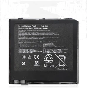 74Wh 5200mAh A42-G55 Laptop Battery 8Cell for ASUS G55 G55V G55VM G55VW - Picture 1 of 7