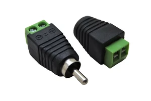 2 x Adapter Terminalblock - Cinch Stecker schraubbar RCA Cinchstecker - Bild 1 von 3