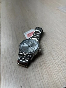 Women's Akribos XXIV AK928SS Swarovski Crystal Bezel with Diamond Markers Watch - Picture 1 of 2