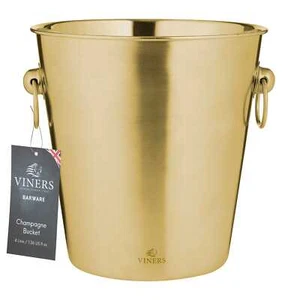 Barware 4L Gold einwandiger Wein Champagner Kühler Thermo Eiswürfelkühler - Bild 1 von 7