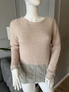 MINT VELVET jumper UK Small 10 or UK 8Rhinestone wool alpaca blend - Imagen 1 de 8