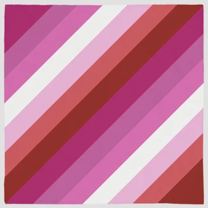 Lesbian Pride Bandana, 24" Classic Pink White Stripes LGBTQ LGBTQIA Handkerchief - Picture 1 of 5