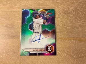 2023 Bowman's Best Baseball Javier Osorio Green Refractor Auto 75/99 SP Tigers - Picture 1 of 2