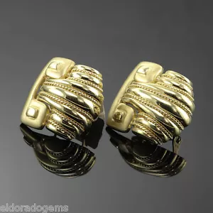 DESIGNER GROSSE SCHWERE 37,0 GRAMM OHRCLIPS 18K GELBGOLD - Bild 1 von 9