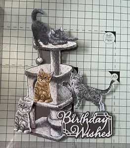 Highlight Crafts Two Red Robins Purrfect Playtimes Birthday Card Kit - Picture 1 of 2