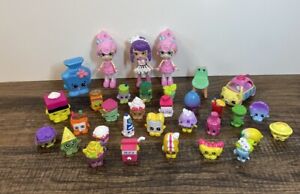 Lot of 25 Shopkins Figures And Candy Sweets Dolls No Duplicates Food Drinks