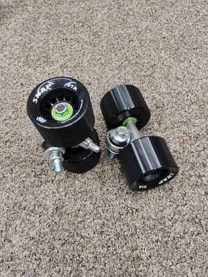 Set of 4 91A Snap Atom Quad Skate Wheels with abec-7 bearings BRAND NEW Black - Image 1 of 3