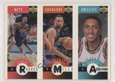 1996-97 Collector's Choice Mini-Cards Khalid Reeves Chris Mills Rookie RC - Image 1 of 2
