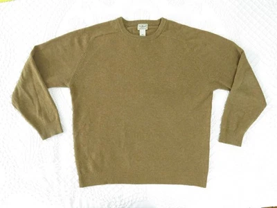 Suéter LL Bean Camel Cuello Redondo Para Hombres XL 100% Lana de Cordero Abuelo Pullover Foto 1 de 4