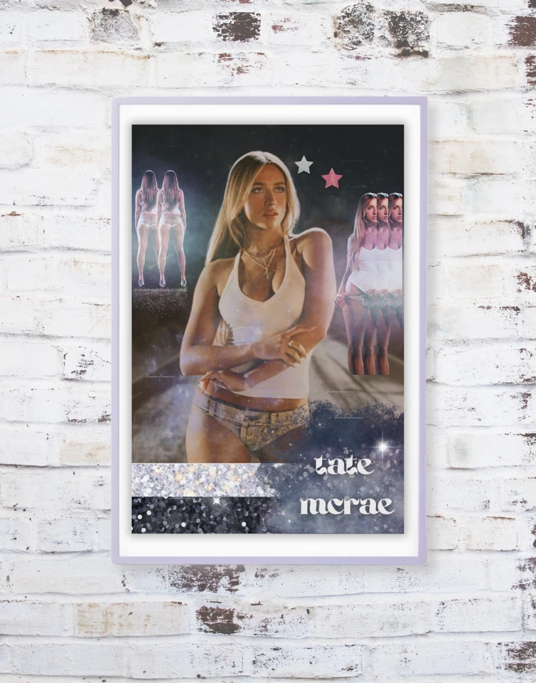 Póster de la Tate McRae | Impresión icónica de arte pop | Diseño de baile de gira | Haz brillante Foto 1 de 3