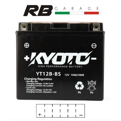 BATTERIA YT12B-BS KYOTO DUCATI MULTISTRADA, HYPERMOTARD, MONSTER - Immagine 1 di 2