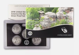 2016 America the Beautiful Quarter Silver Proof Set - Picture 1 of 1