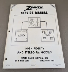 Zenith High Fidelity & Stereo FM Models Service Manual D-3624 - Picture 1 of 3