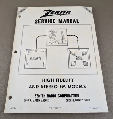 Zenith High Fidelity & Stereo FM Models Service Manual D-3624 - Image 1 of 3