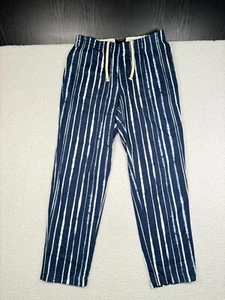 Todd Snyder Pantalone Uomo Spiaggia Giapponese a Righe Batik Indaco Taglia Small - Foto 1 di 16