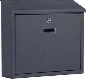 Wall Mounted Letter Box with Cover | Lockable Post Box Made of Powder Coated - Picture 1 of 7