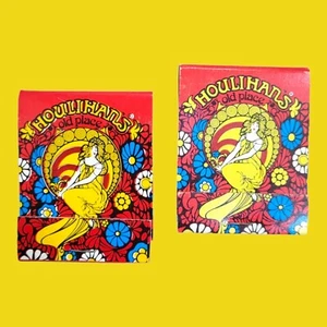 Pair Vintage Houlihan's Old Place Restaurant Matchbook NEW Unstruck - Picture 1 of 6