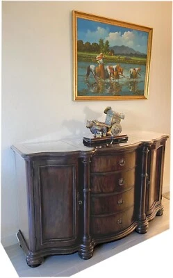 Большой шкаф (дерево и мрамор) для демонстрации и хранения - Изображение 1 из 4