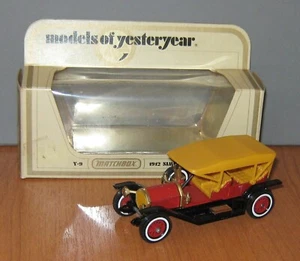 Matchbox Yesteryear Y9 Simplex rot & schwarz dunkelgelb Baldachin nicht aufgeführte Variante - Bild 1 von 10