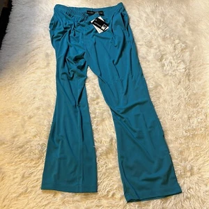 Antthony Pants Women Blue Large Polyester Stretch Pockets Turquoise #115914 - Picture 1 of 4