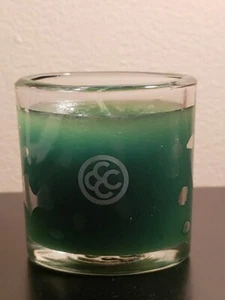 2pk Colonial Candle 1.8oz Topaz Waters!! Glass Votive  NEW Scent Green In Color - Picture 1 of 4