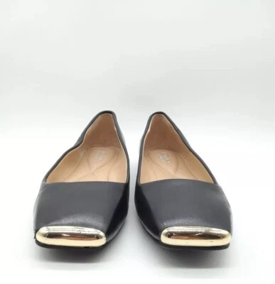 Alfani Neptoon Women Shoes Square Toe Flats Black Leather Sz 9.5M - Изображение 1 из 4