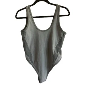 Skims Outdoor Basics Tank Thong Bodysuit in Heather Gray, Size XL - Picture 1 of 6