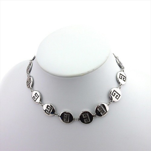 GIVENCHY Girocollo G Mark Staffa Argento Autentico USATO6