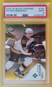 2003-04 Upper Deck Black Diamond Rookie Gems #184 Patrice Bergeron Emerald /100