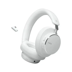 AKG N9 Hybrid Wireless ANC Over-Ear Headphones, 2.4G USB Dongle, White, NEW - Picture 1 of 8