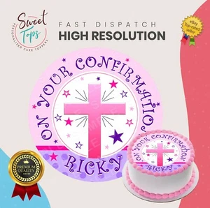 KONFIRMATION ESSBAR RUND GEBURTSTAG TORTENAUFLEGER DEKO PERSONALISIERT - Bild 1 von 1