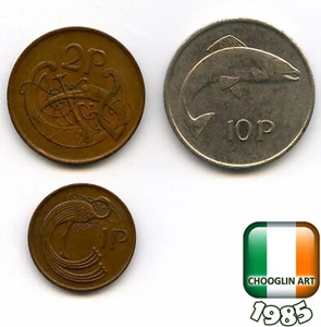 Collection of IRISH 1985 coins 40 Years Old! - Picture 1 of 2