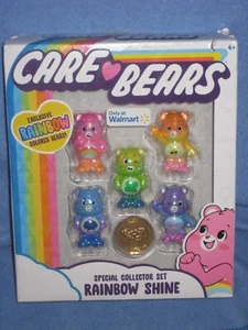Care Bears Rainbow Shine Special Collector Set 5 Bears & Coin Cheer Funshine - Picture 1 of 7