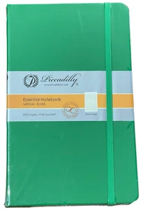 Cuaderno Esencial Piccadilly Verde Reglas Medianas 240 Páginas Tapa Dura NUEVO SELLADO - Imagen 1 de 4
