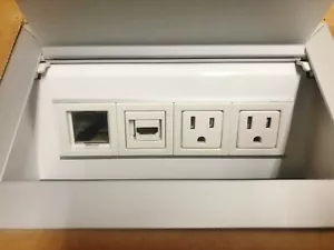 Byrne Furniture Power Distribution Gray White Interlink IQ Outlet HDMI #9901 - Picture 1 of 6
