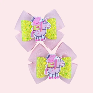 Peppa Pig Hair Bows - Picture 1 of 12