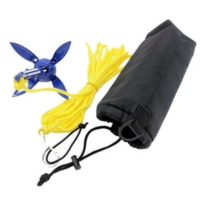 Boat Portable Blue Folding Anchor Buoy Kit For Canoe Kayak Raft Sailboat - Picture 1 of 9