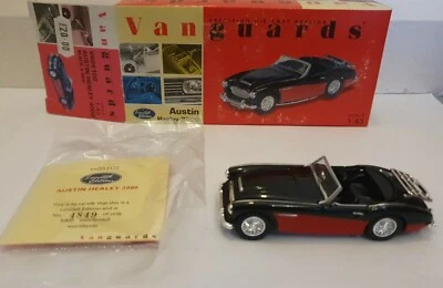 Vanguards 1:43 VA05102 AUSTIN HEALEY 3000 Black & Red Ltd Edition old stock - Image 1 of 4