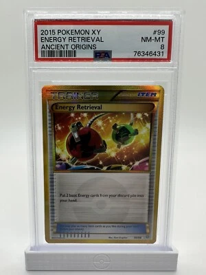 2015 Pokémon XY Energy Retrieval 99/98 Ancient Origins NM-MT PSA 8 - Image 1 of 3