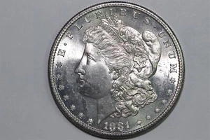 1881-S Morgan 90% Silver Dollar Grades Mint State (DEAN109) - Picture 1 of 4