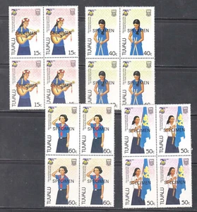 TUVALU - 1985 75 anni DI MOVIMENTO GUIDA RAGAZZA/BLOCCO SCOUT DA 4 - 4V ESEMPLARE MNH - Foto 1 di 4