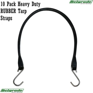 10 Pack 21" Heavy Duty RUBBER Tarp Straps TARP TIE DOWN Bungee Cords - Picture 1 of 1