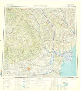 Topographische Karte des russischen sowjetischen Militärs - BUKAREST (Rumänien) 1:1 Mio., Hrsg. 1981 - Bild 1 von 4