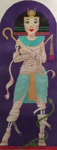 Needlepoint Handpainted Labors of Love Halloween Cleo Mummy ~ Choose Size! - Picture 1 of 4
