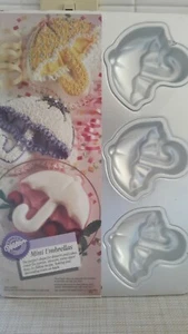 Vintage 1994 Wilton Cakes Desserts Cookie Mold Pan Mini Umbrellas New Sealed - Picture 1 of 7